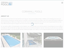 Tablet Screenshot of cornwallpools.co.uk
